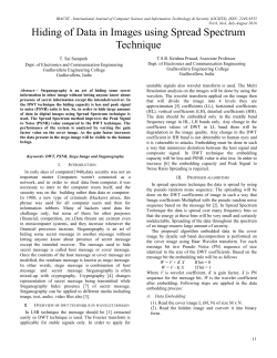 Hiding of Data in Images using Spread Spectrum Technique