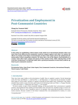 Privatization and Employment in Post
