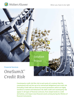 OneSumX&reg; Credit Risk - Wolters Kluwer Financial Services