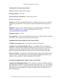 Helen Popenoe Paper Doll Collection Collection Date(s): 1942