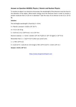 Answer on Question #62828, Physics / Atomic and Nuclear Physics