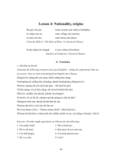 Lesson 4: Nationality, origins