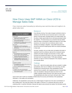 SAP HANA for Business Intelligence