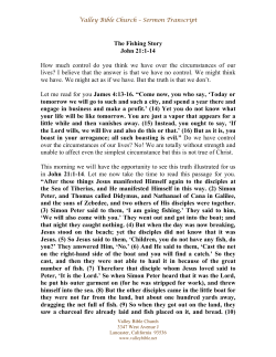 The Fishing Story John 21:1-14