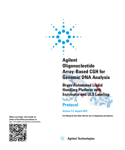 Agilent Oligonucleotide Array-Based CGH for Genomic DNA Analysis