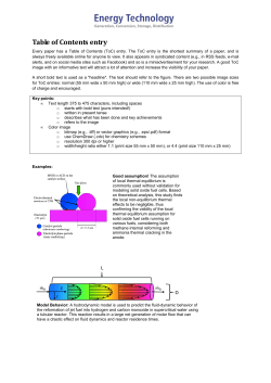 Table of Contents entry