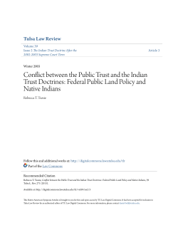 Conflict between the Public Trust and the Indian Trust Doctrines