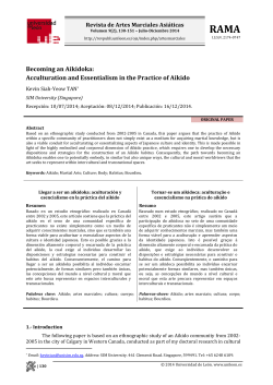 Becoming an Aikidoka - Revistas Universidad de Le&oacute;n