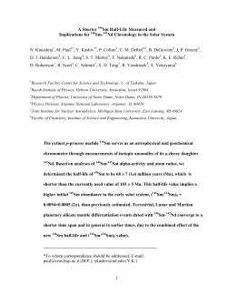 Sm Half-Life Measured and 146Sm