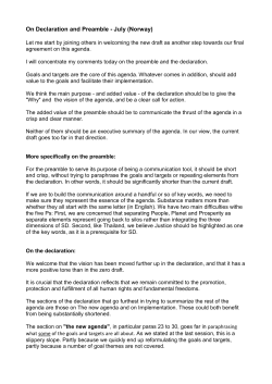 On Declaration and Preamble
