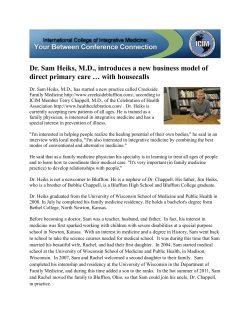 Dr. Sam Heiks, M.D., introduces a new business model of direct