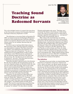 Teaching Sound Doctrine as Redeemed Servants