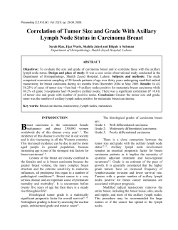 Correlation of Tumor Size and Grade With Axillary Lymph Node