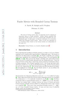 Finsler Metrics with Bounded Cartan Torsions
