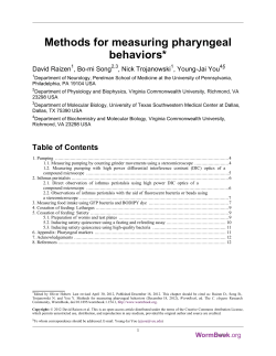 Methods for measuring pharyngeal behaviors