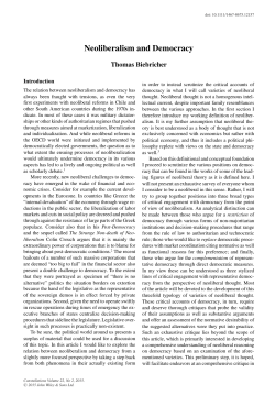Neoliberalism and Democracy