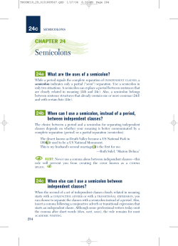 Semicolons