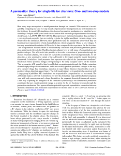 A permeation theory for single-file ion channels: One