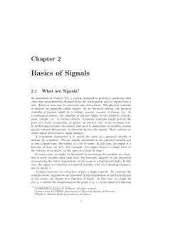 Chapter 2: Basics of Signals