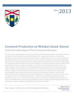 Livestock Production on Molokai Island, Hawaii