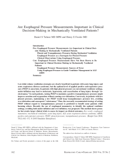 Are Esophageal Pressure Measurements