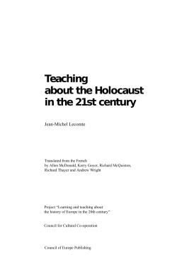 Shared histories for a Europe without dividing