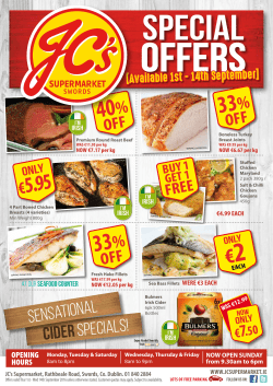 40% 33% 33% - JCs supermarket