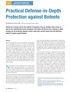 Practical Defense-in-Depth Protection against Botnets