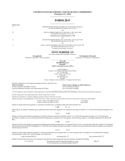 Form 20-F - Novo Nordisk A/S