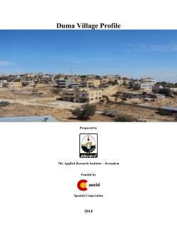 Duma Village Profile - The Applied Research Institute Jerusalem