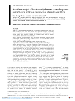 A multilevel analysis of the relationship between parental migration