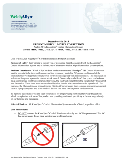 December 8th, 2015 URGENT MEDICAL DEVICE CORRECTION