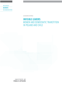 invisible leaders women and democratic transtition in poland and chile