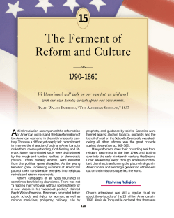 Ferment of Reform and Culture