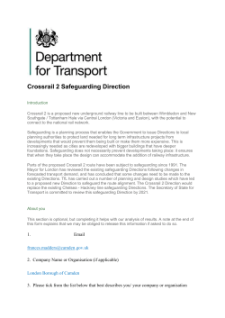 Crossrail 2 Safeguarding Direction