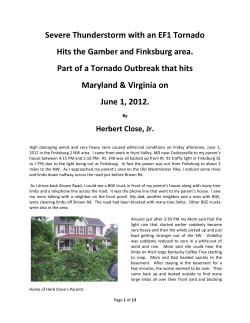 Gamber and Finksburg, MD Area EF1 Tornado