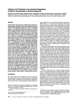 Calcium and Potassium Are Important Regulators of Barrier