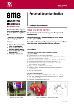EM8. Personal decontamination