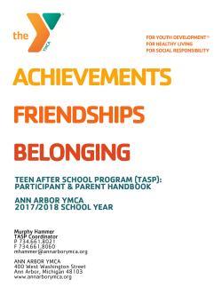 TEEN AFTER SCHOOL PROGRAM (TASP): PARTICIPANT
