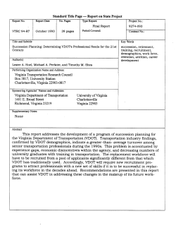 confirmed by VDOT demographics, indicate a greater-than