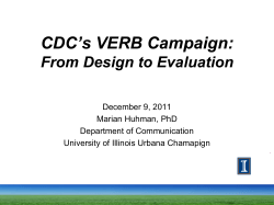CDC`s VERB Campaign