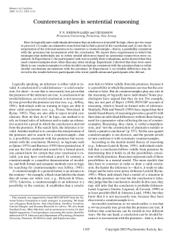 Counterexamples in sentential reasoning