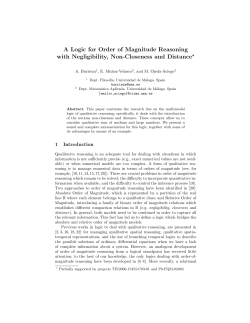 A Logic for Order of Magnitude Reasoning with