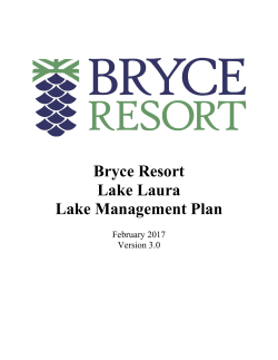 Bryce Resort Lake Laura Lake Management Plan