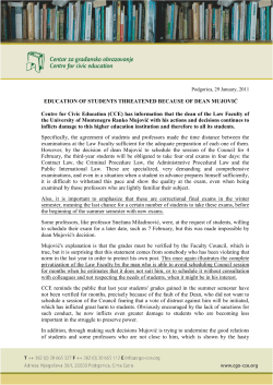 EDUCATIO OF STUDE TS THREATE ED BECAUSE OF DEA