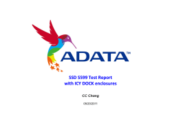 SSD S599 Test Report with ICY DOCK enclosures CC Chang