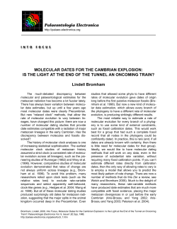 molecular dates for the cambrian explosion: is the light at the end of