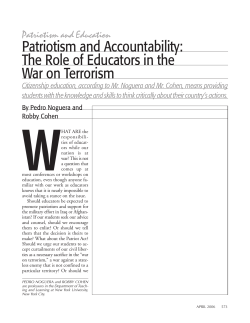 Patriotism and Accountability: The Role of Educators in the War on