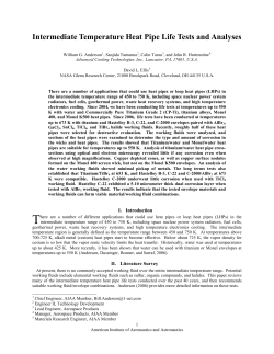 ICES 2013 Intermediate Temperature Heat Pipe Life Tests and