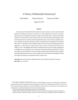 A Theory of Minimalist Democracy